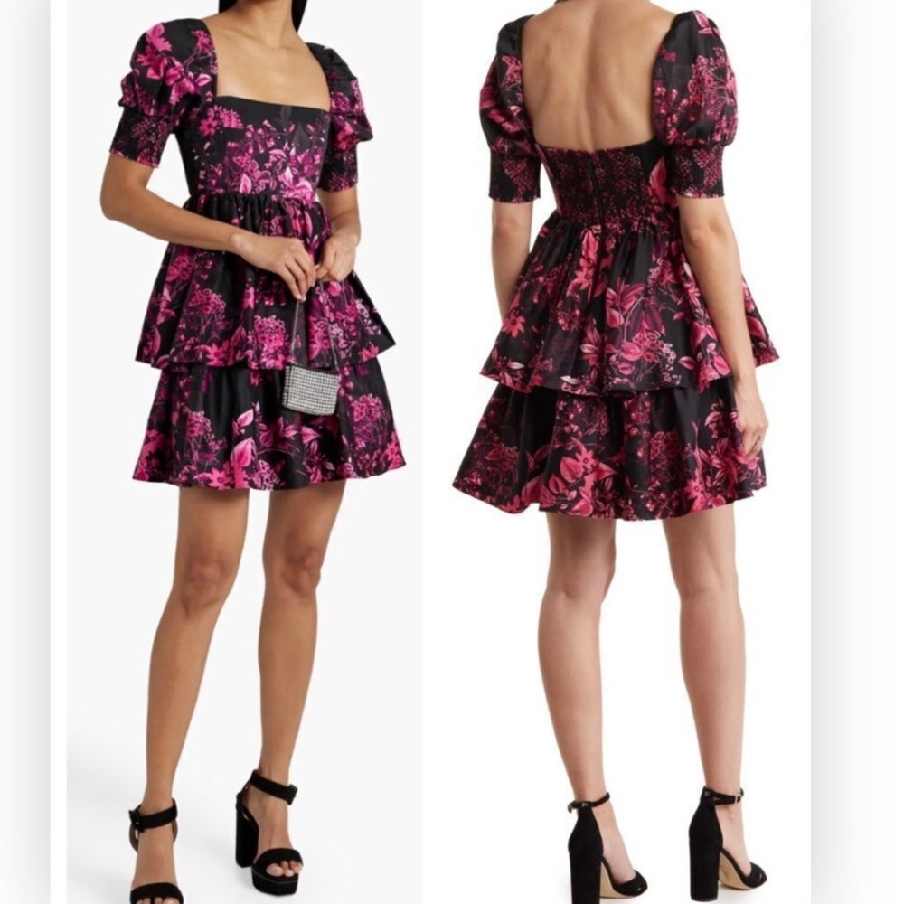 New! Alice + Olivia Womens Mini Dress
Emmalou Stretch Cotton Tiered Sz 0‎ $440
